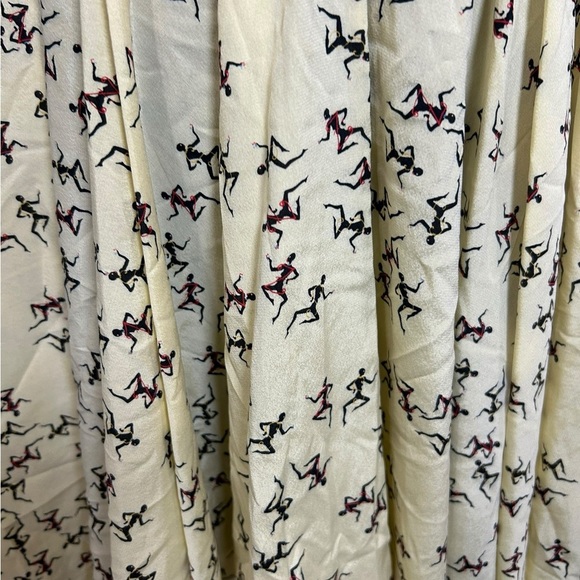 Z Spoke Zac Posen Cut Outs Roman Greek People Print Mini Silk Dress Size 6 - Picture 5 of 13